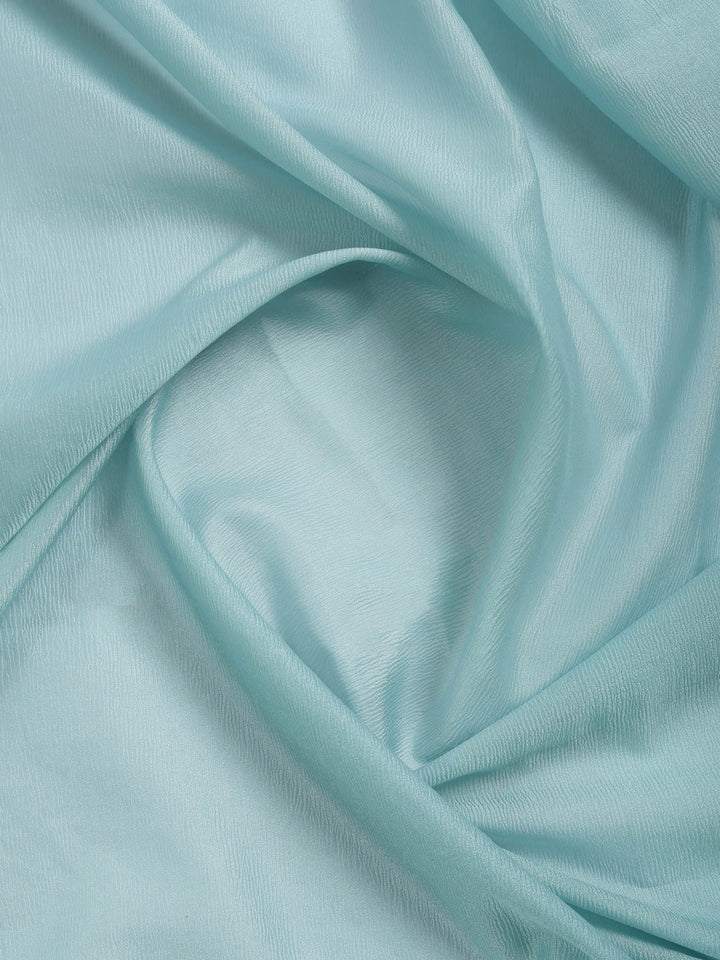 Sky Blue Embroidered Organza Saree