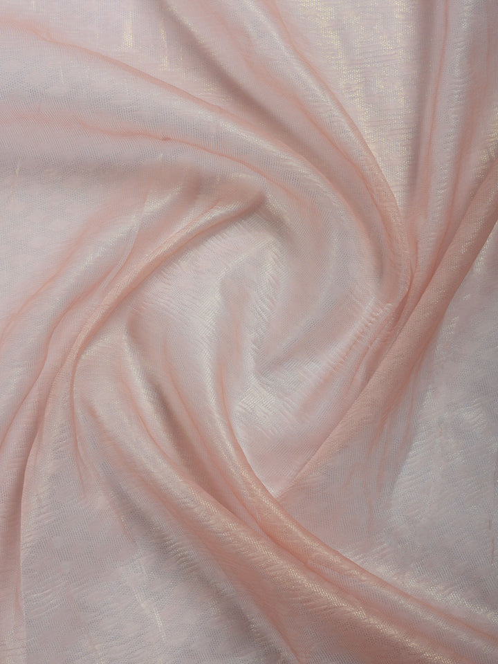 Pink Embroidered Tissue Saree