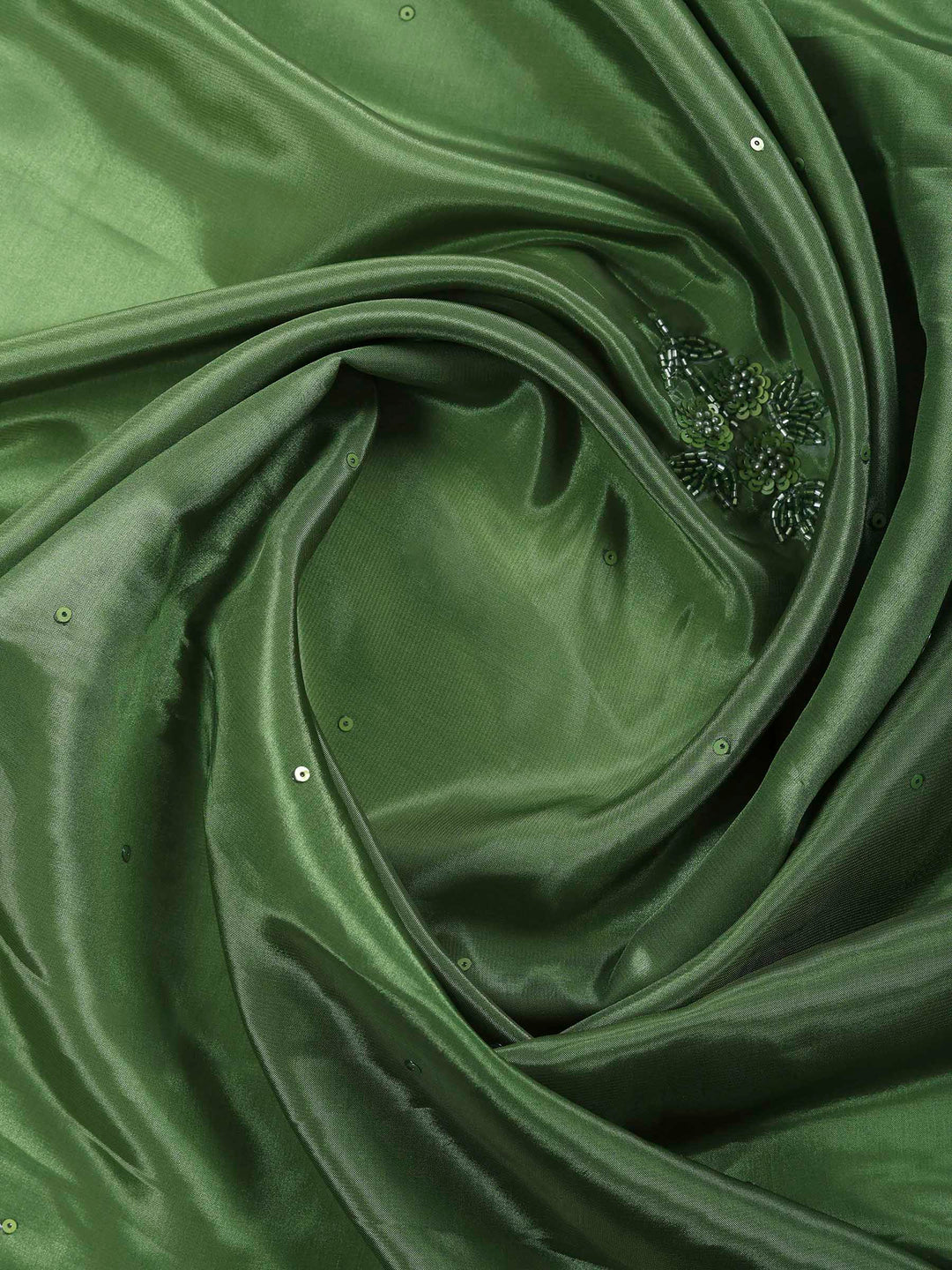 Green Embroidered Organza Saree