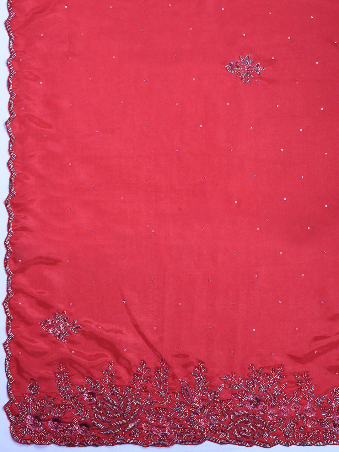 Rani Embroidered Organza Saree