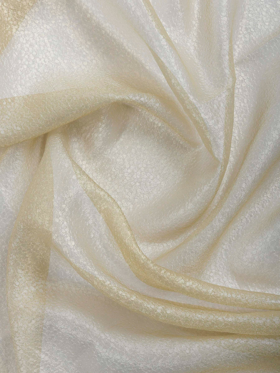 Beige Embroidered Tissue Saree