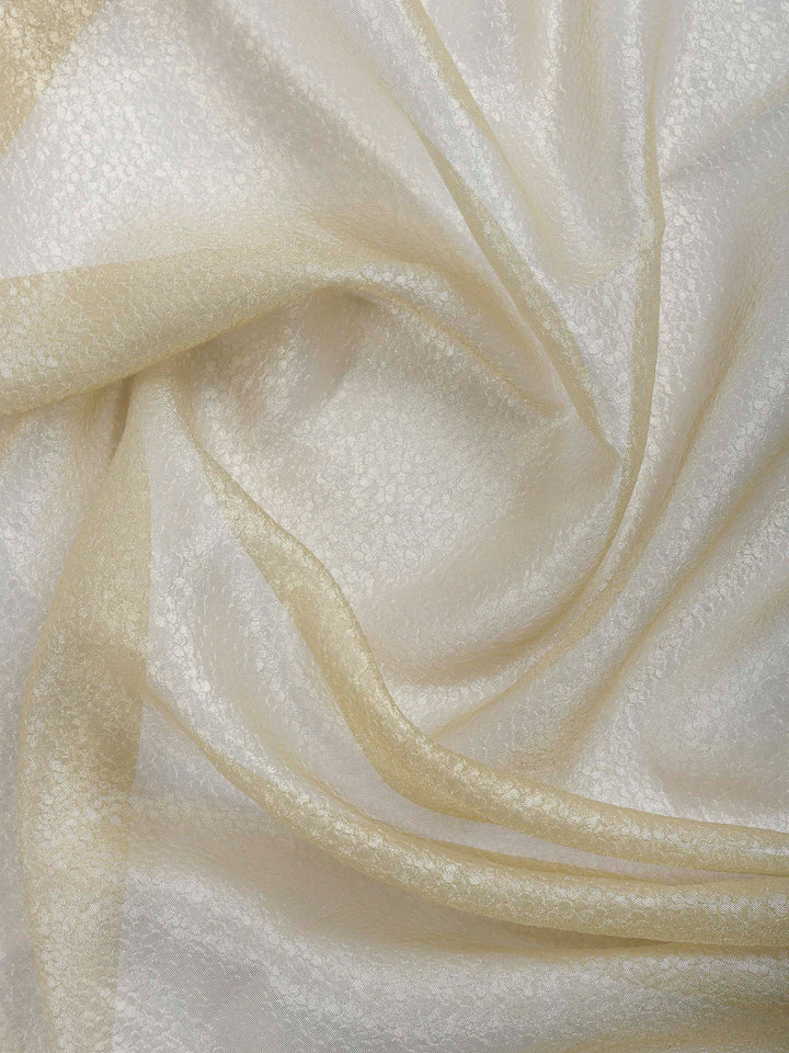 Beige Embroidered Tissue Saree