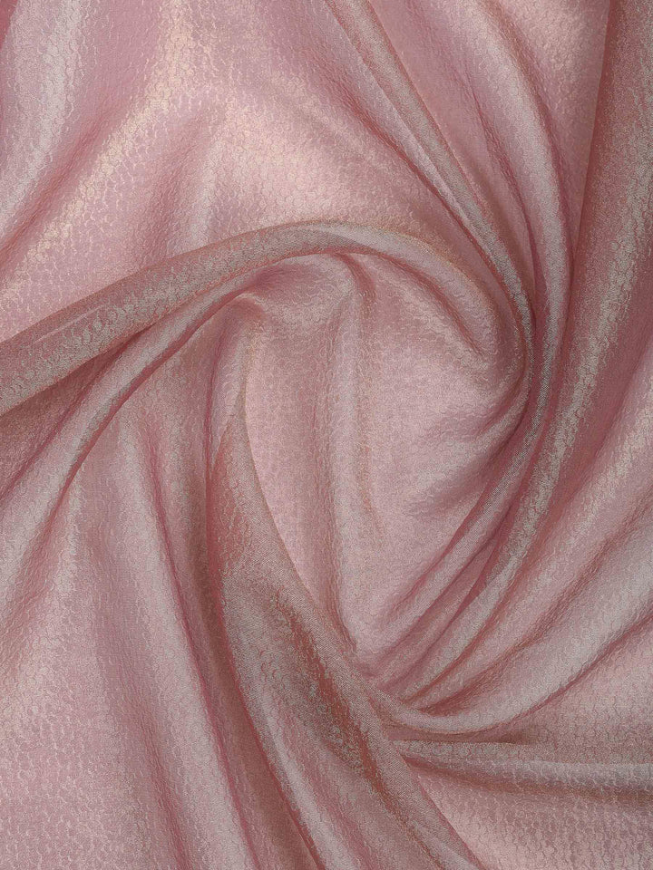 Onion Pink Embroidered Tissue Saree