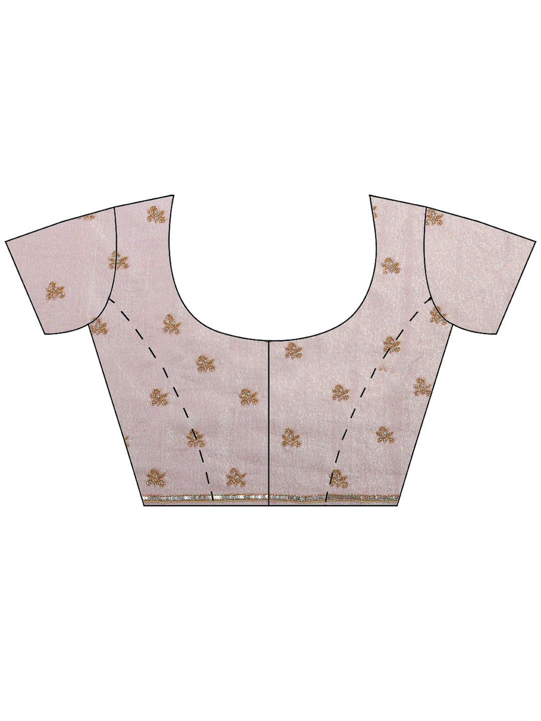 Onion Pink Embroidered Tissue Saree