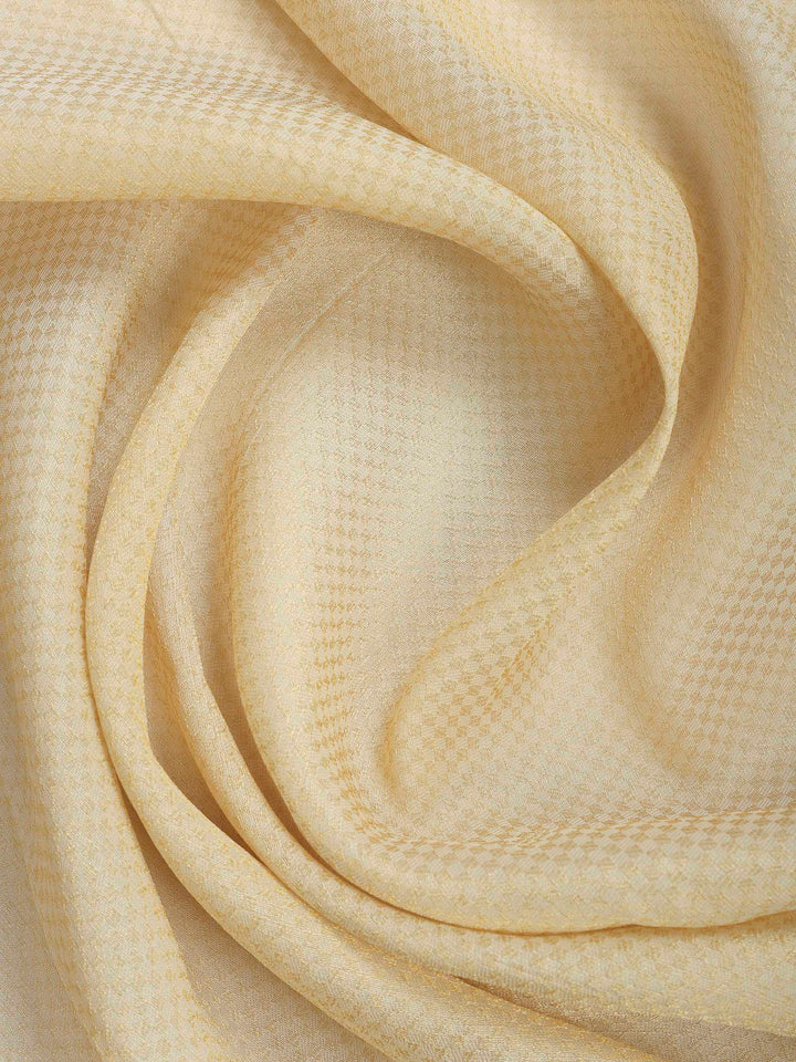 Beige Embroidered Tissue Saree