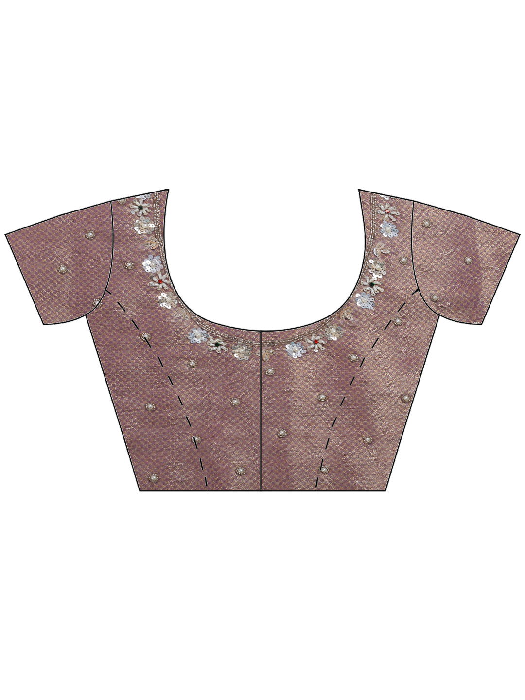 Lavender Embroidered Tissue Saree