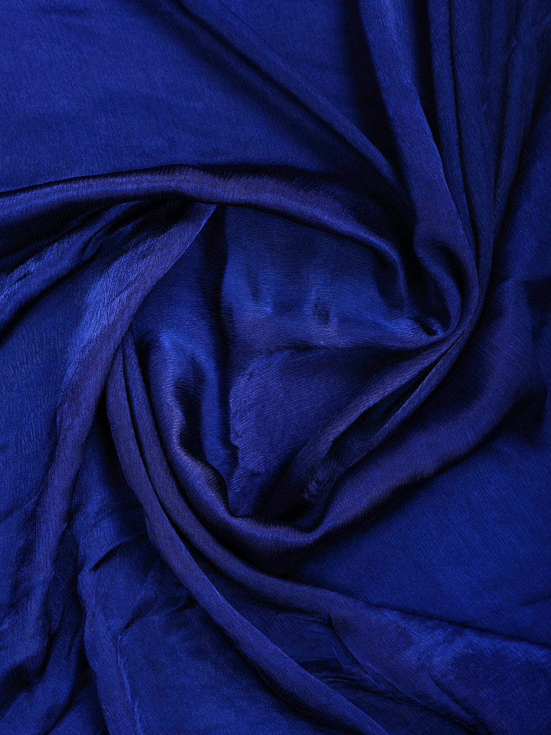 Navy Blue Embroidered Chinon Saree