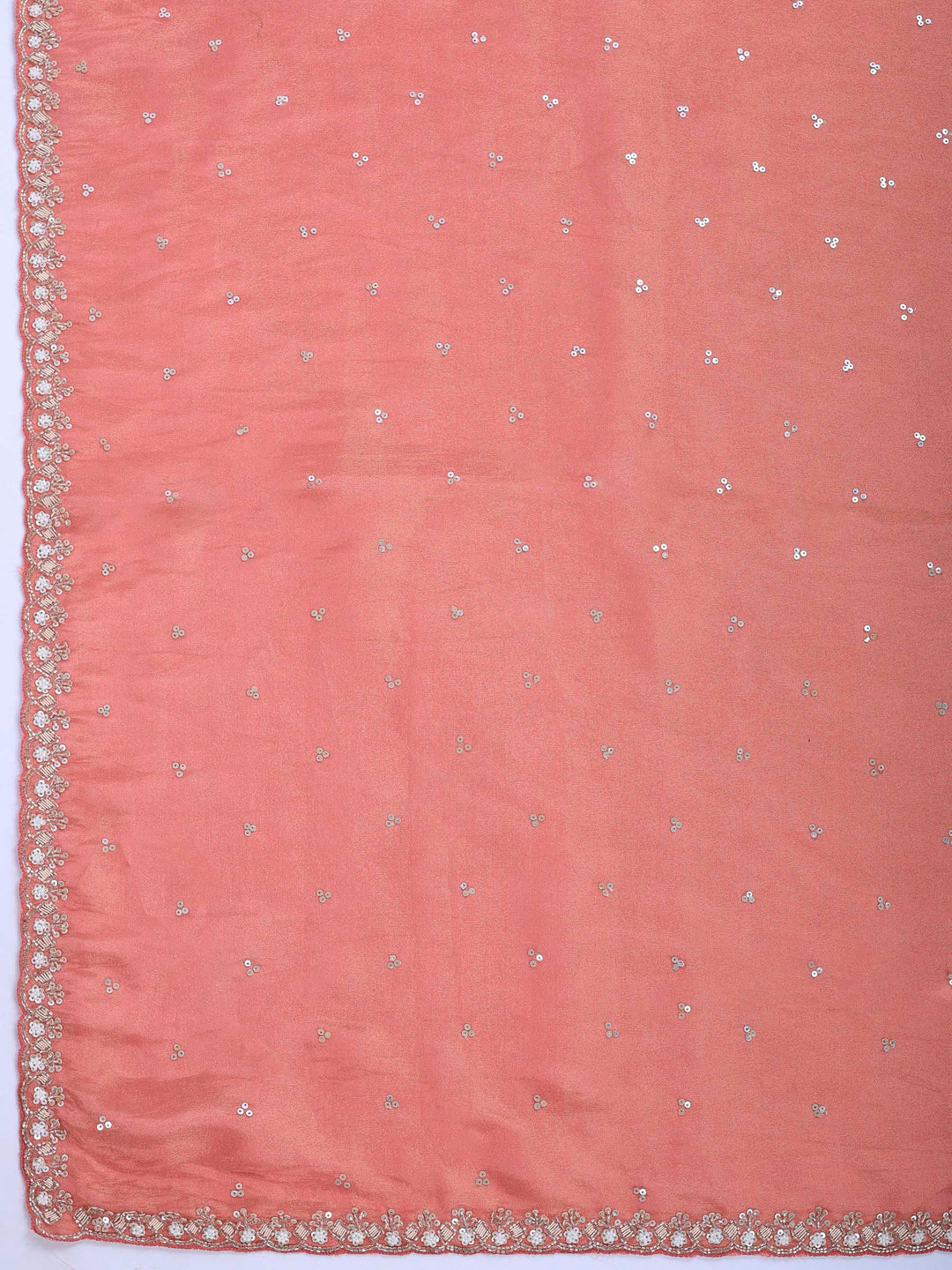 Pink Embroidered Tissue Saree