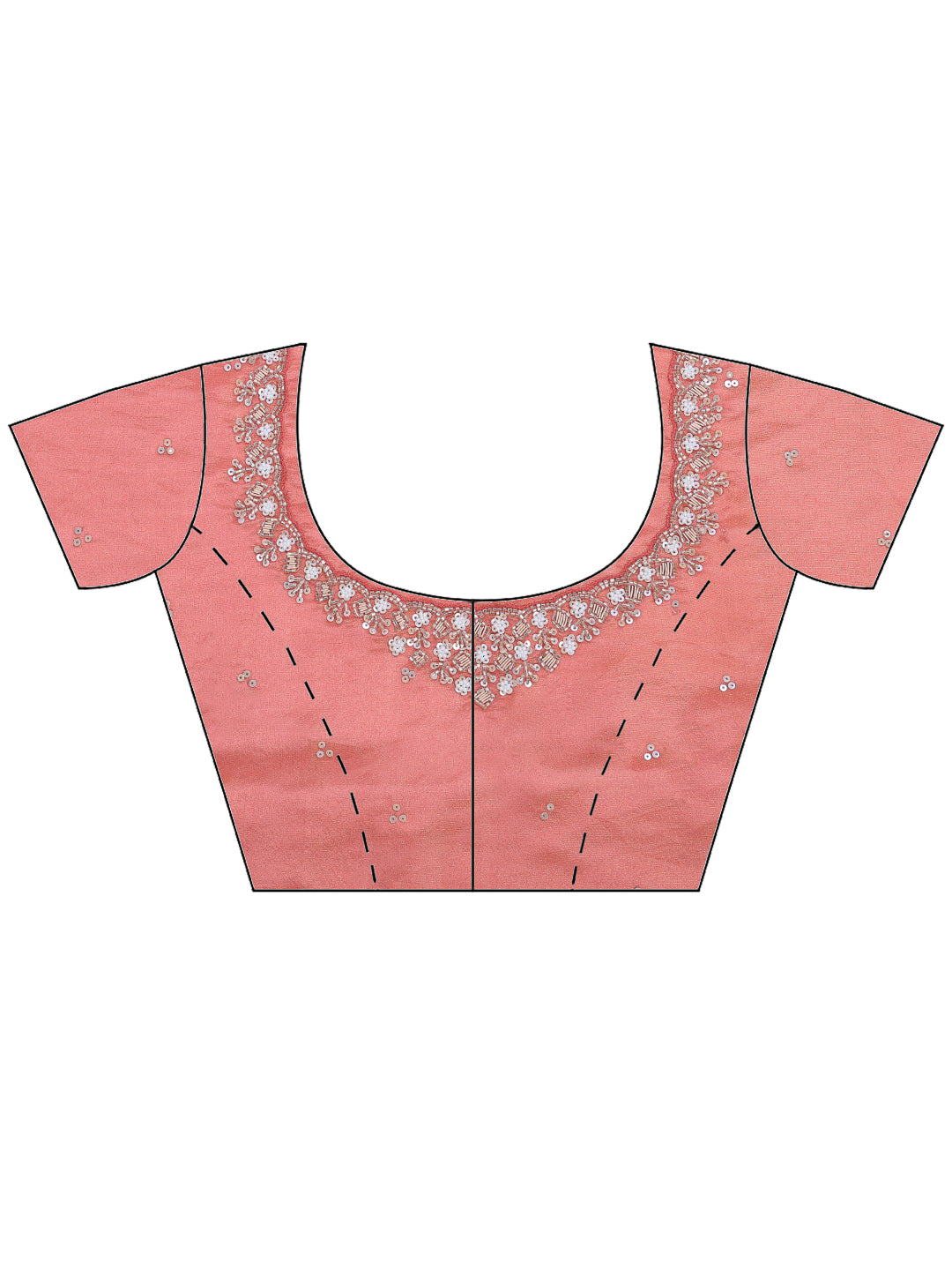 Pink Embroidered Tissue Saree
