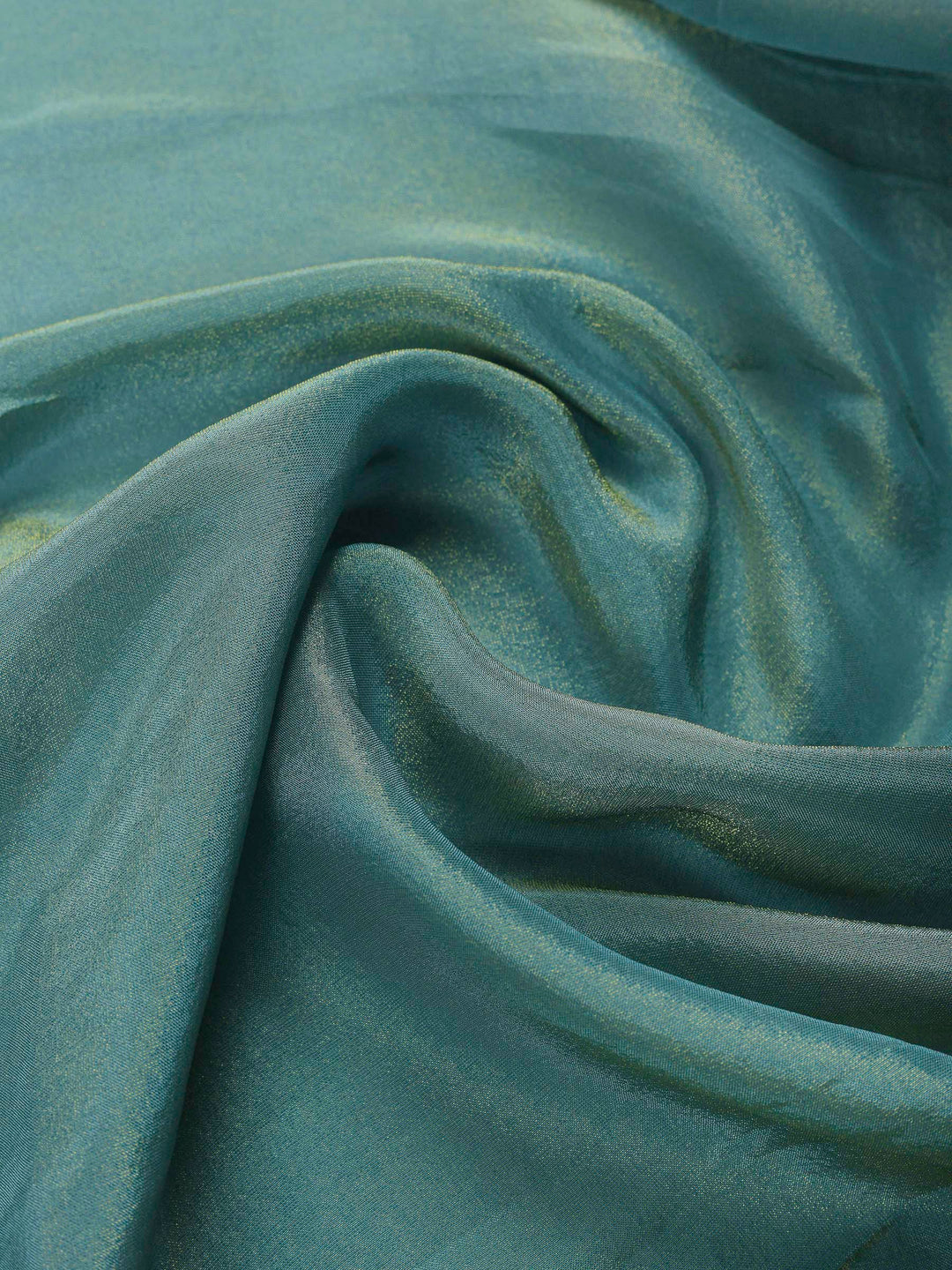 Sea Green Embroidered Tissue Saree