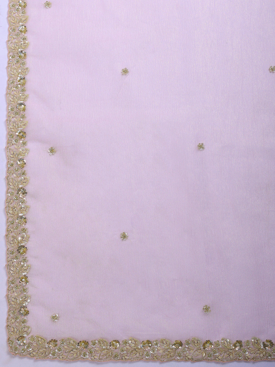 Pink Embroidered Organza Saree