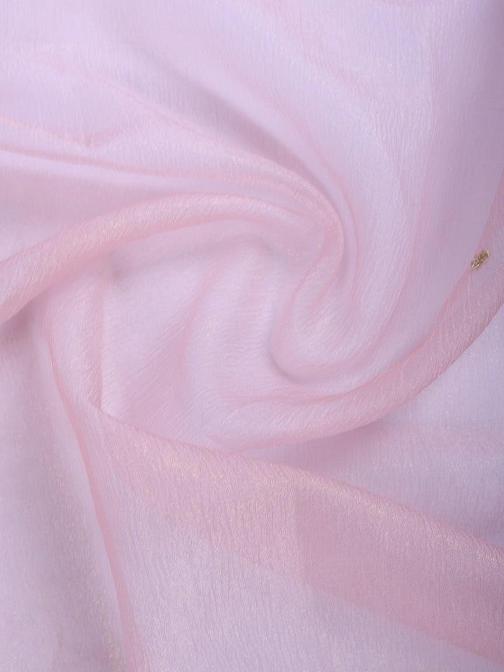Pink Embroidered Organza Saree