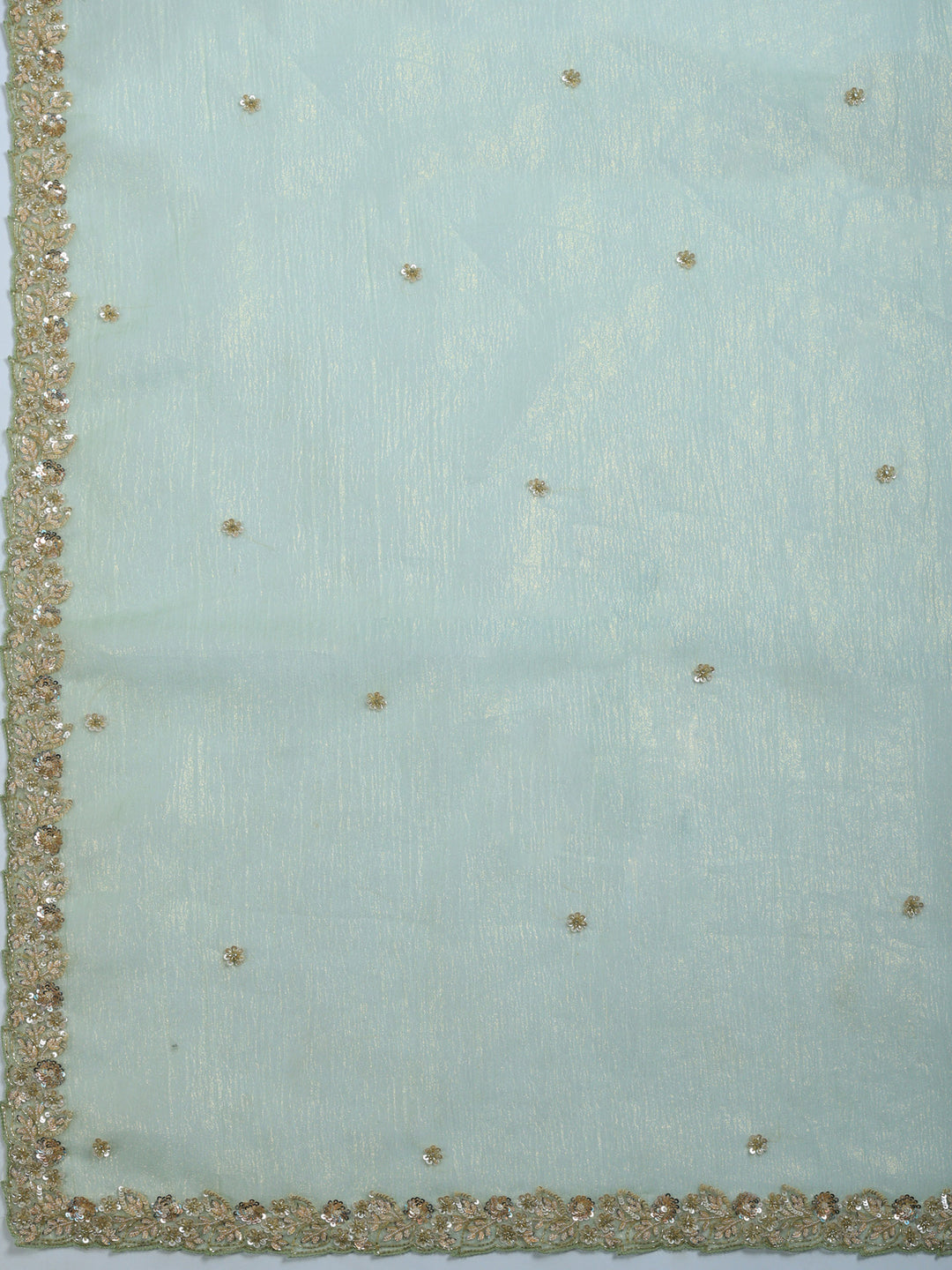 Pista Green Embroidered Organza Saree
