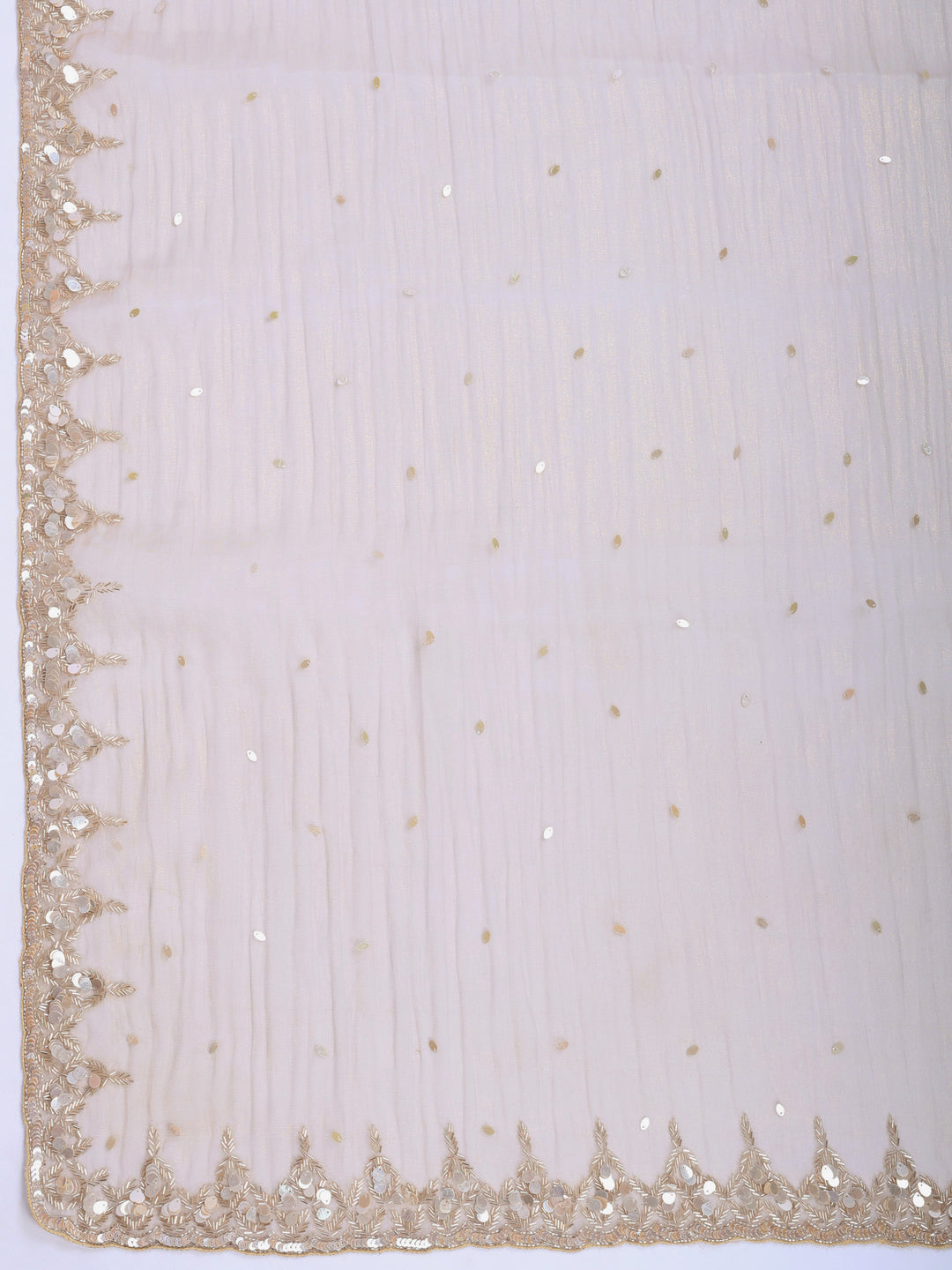 Grey Embroidered Tissue Saree