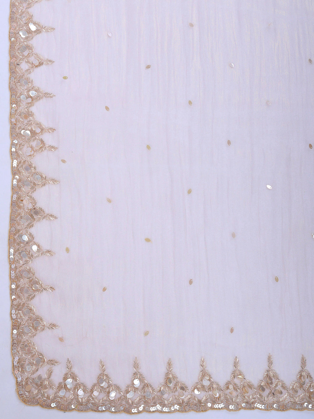 Peach Lt Embroidered Tissue Saree