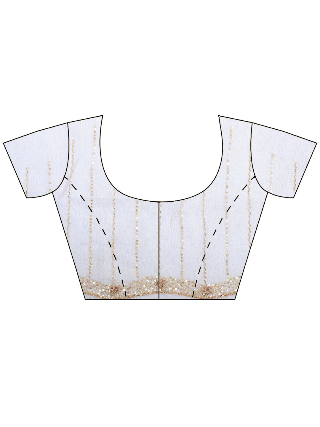 Beige Embroidered Organza Saree