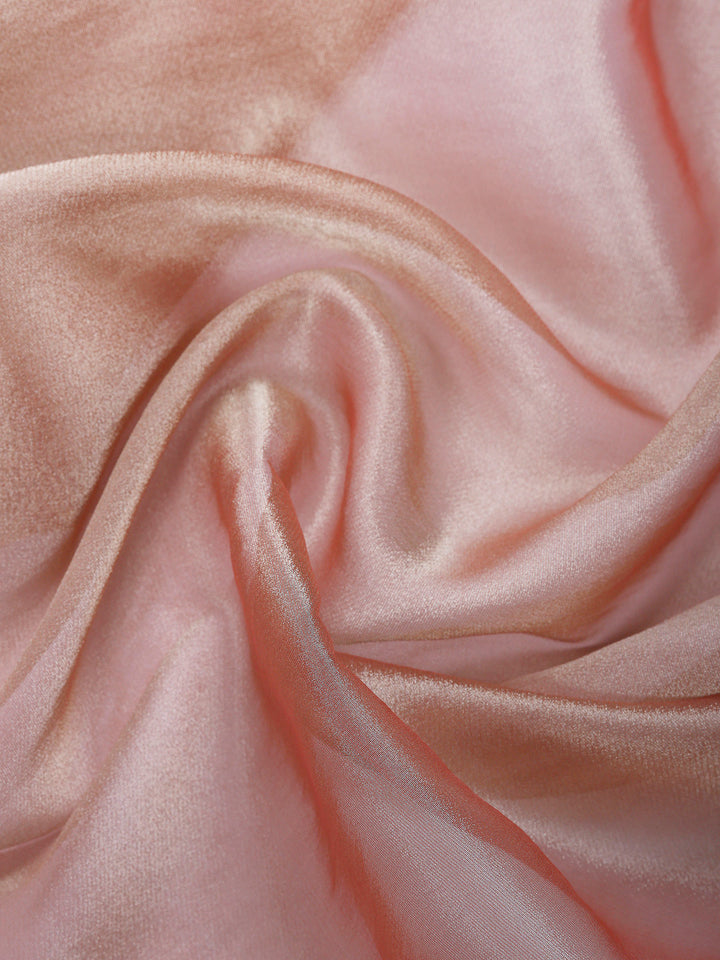 Dusty Pink Embroidered Tissue Saree