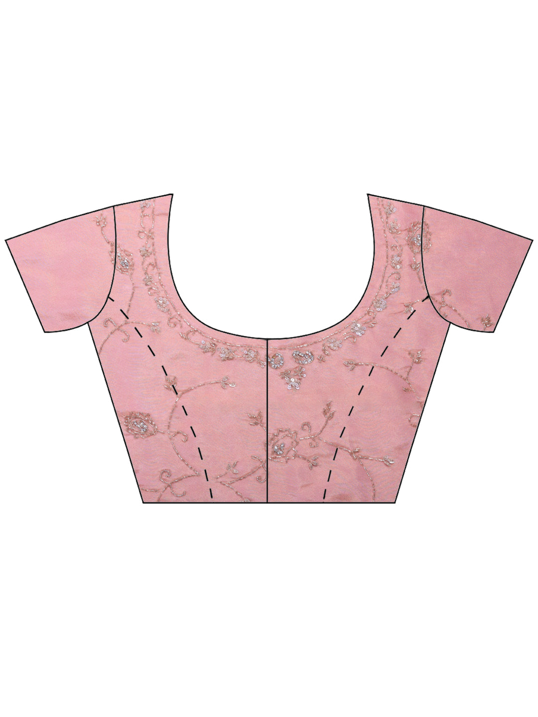 Pink Embroidered Tissue Saree