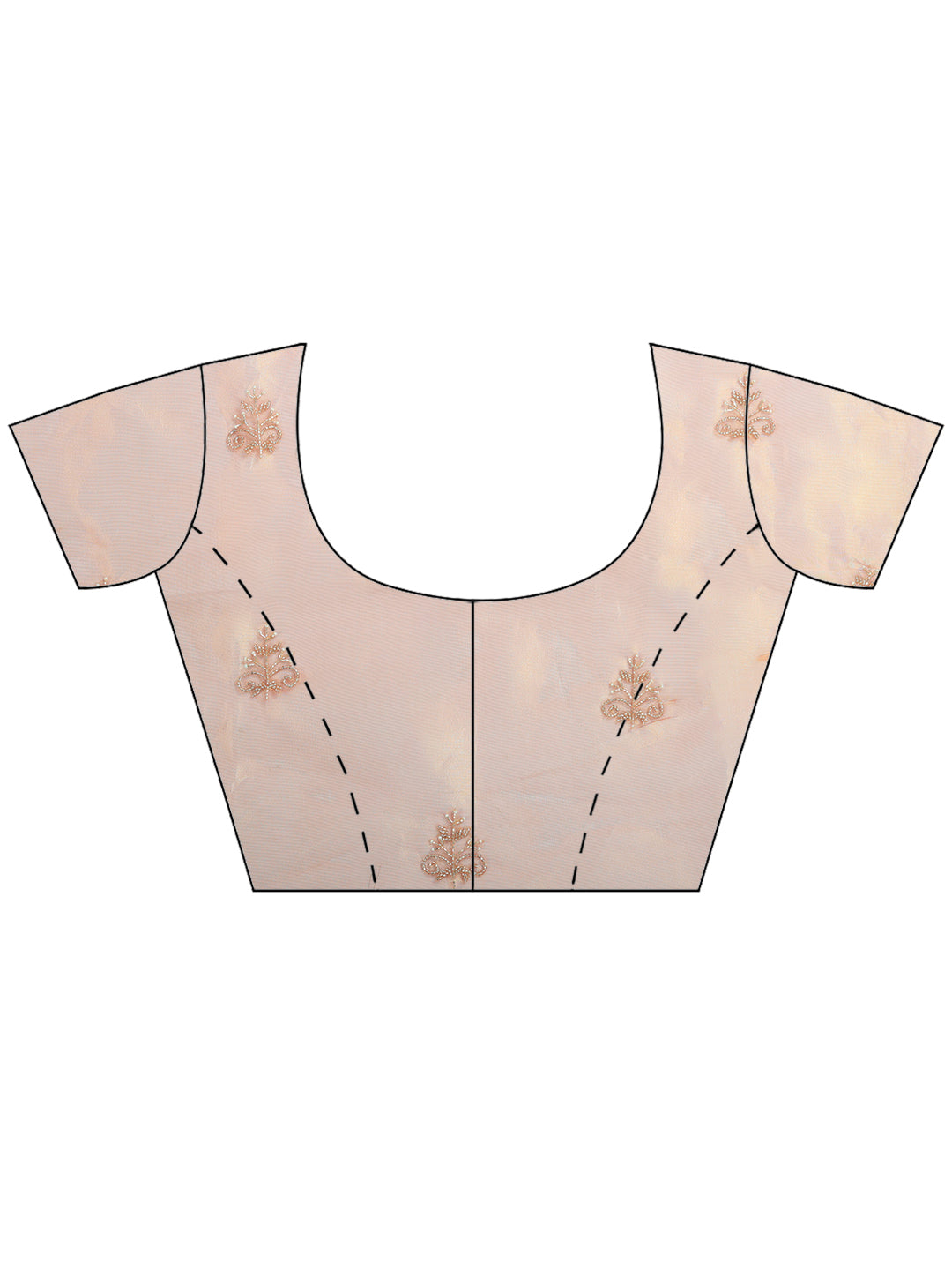 Dusty Pink Embroidered Tissue Saree