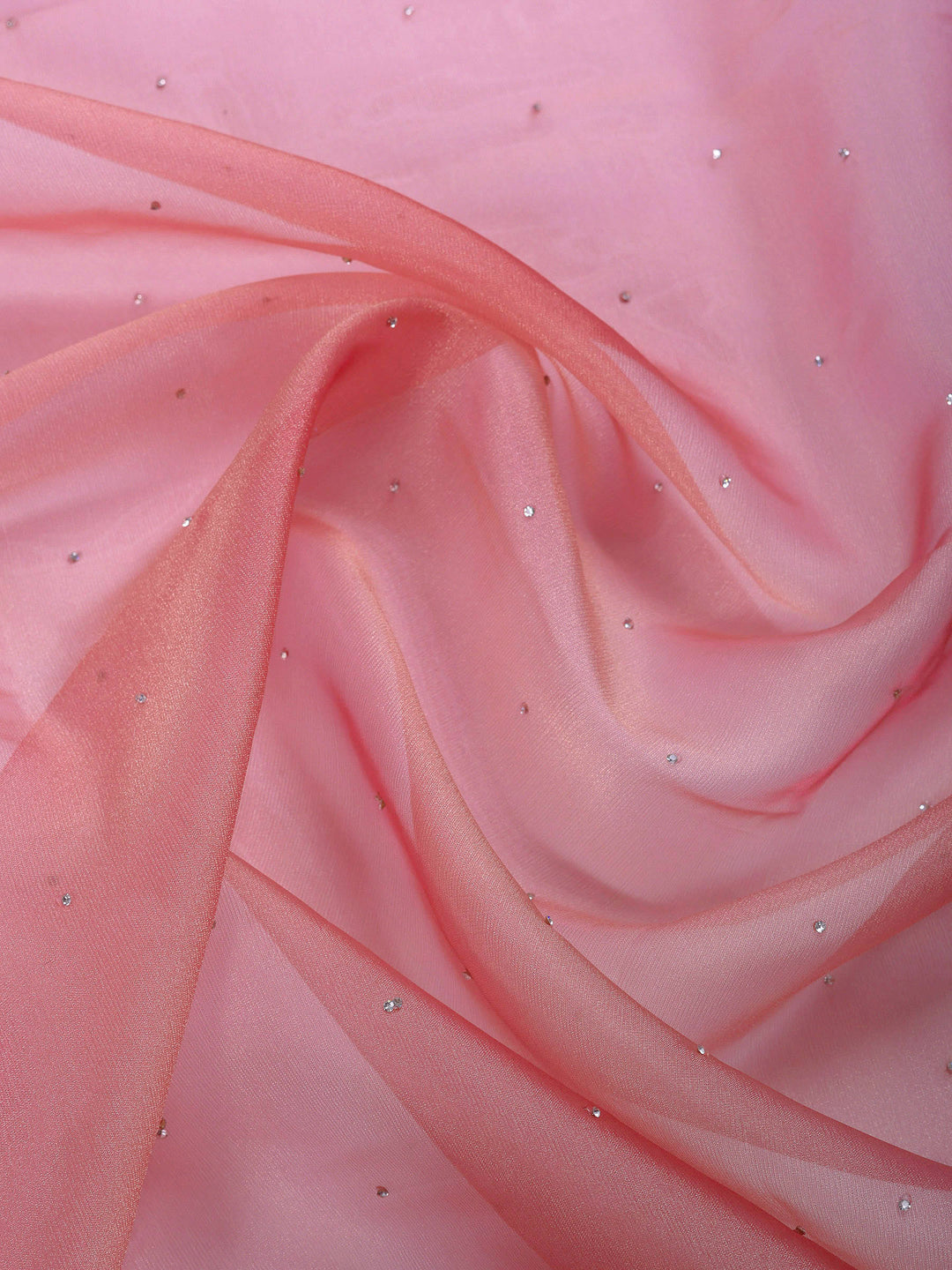 Pink Embroidered Tissue Saree