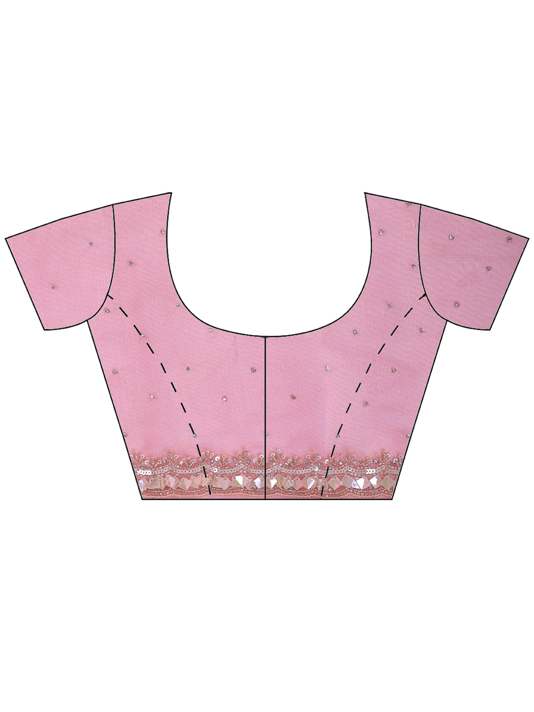 Pink Embroidered Tissue Saree