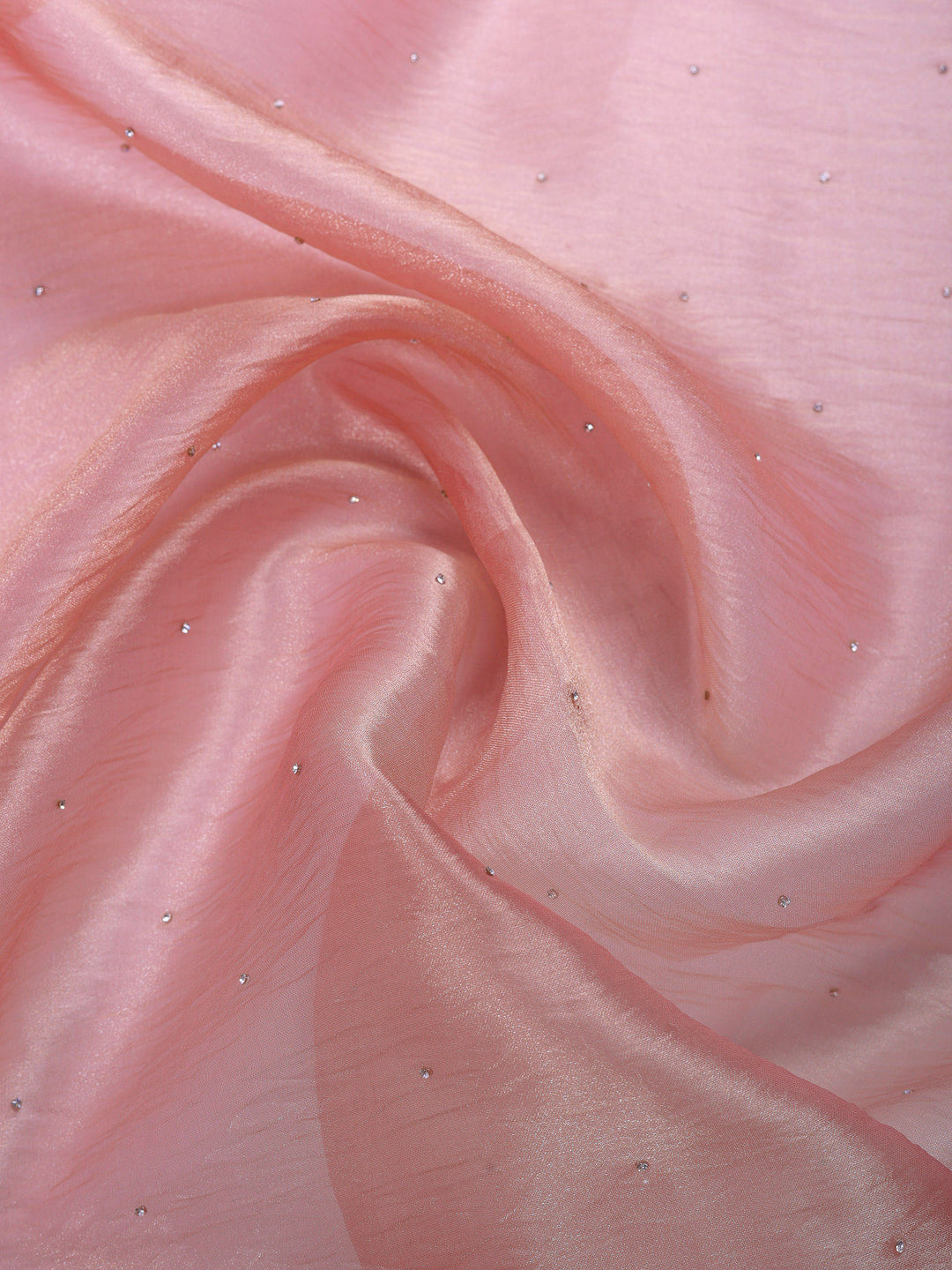 Onion Pink Embroidered Tissue Saree