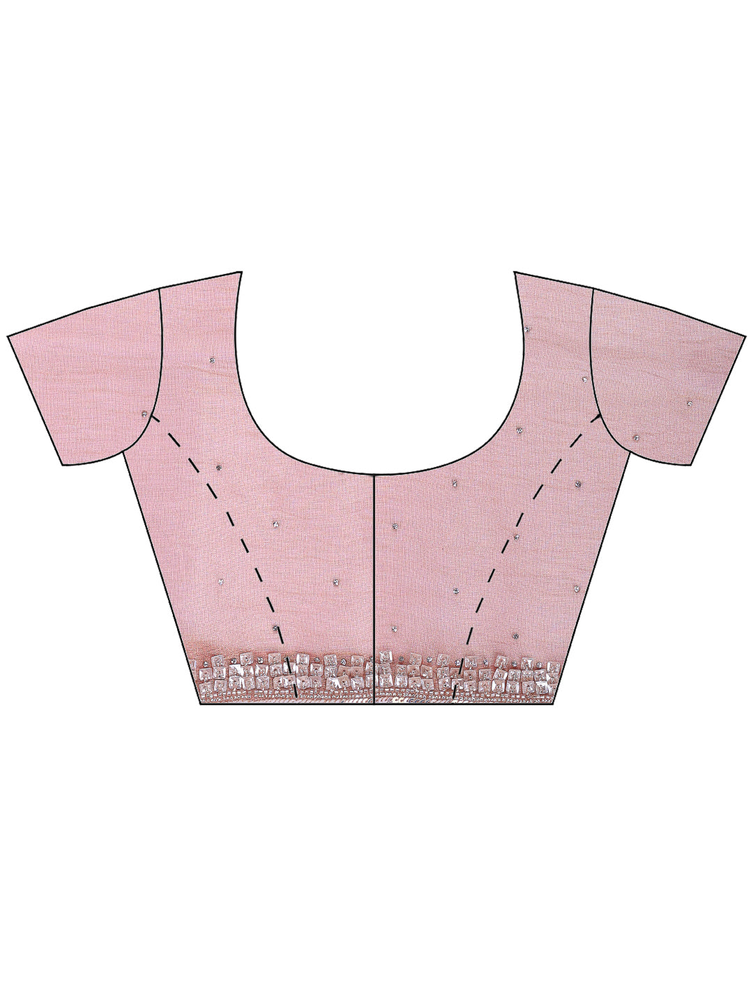 Onion Pink Embroidered Tissue Saree
