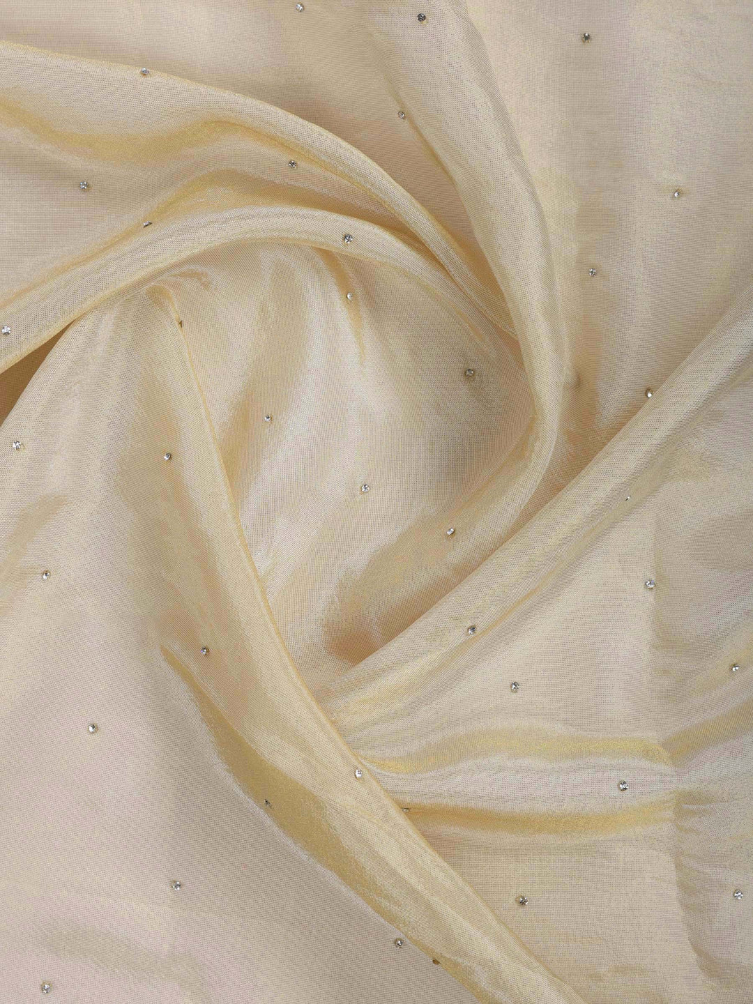 Beige Embroidered Tissue Saree