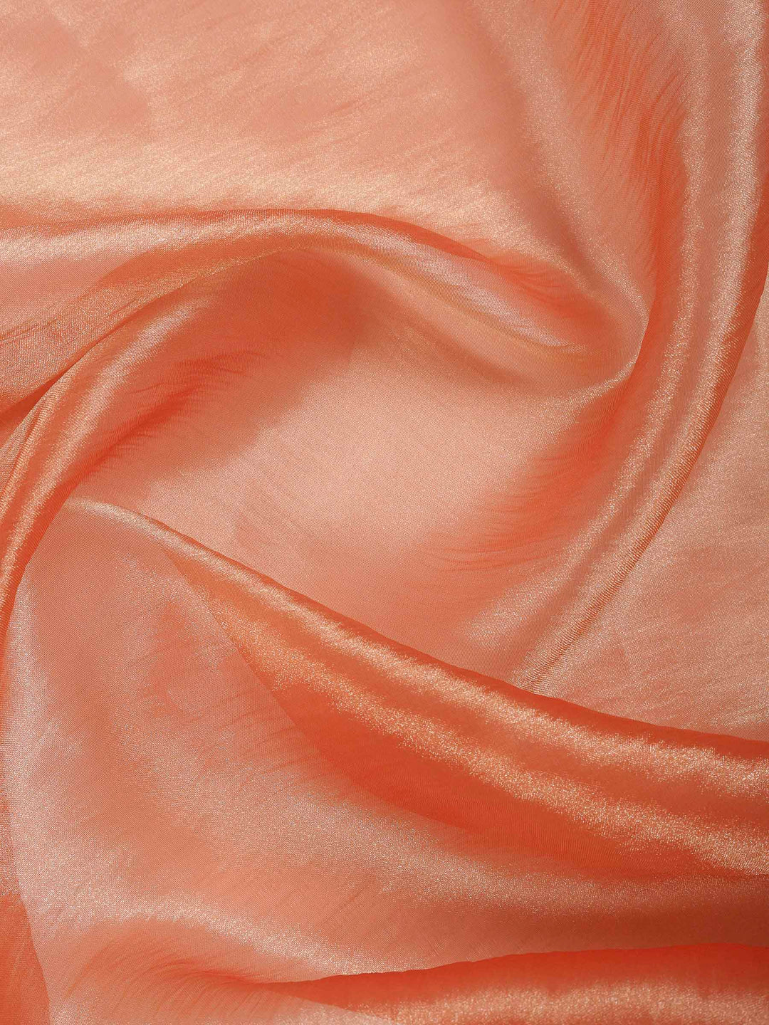 Orange Embroidered Organza Saree