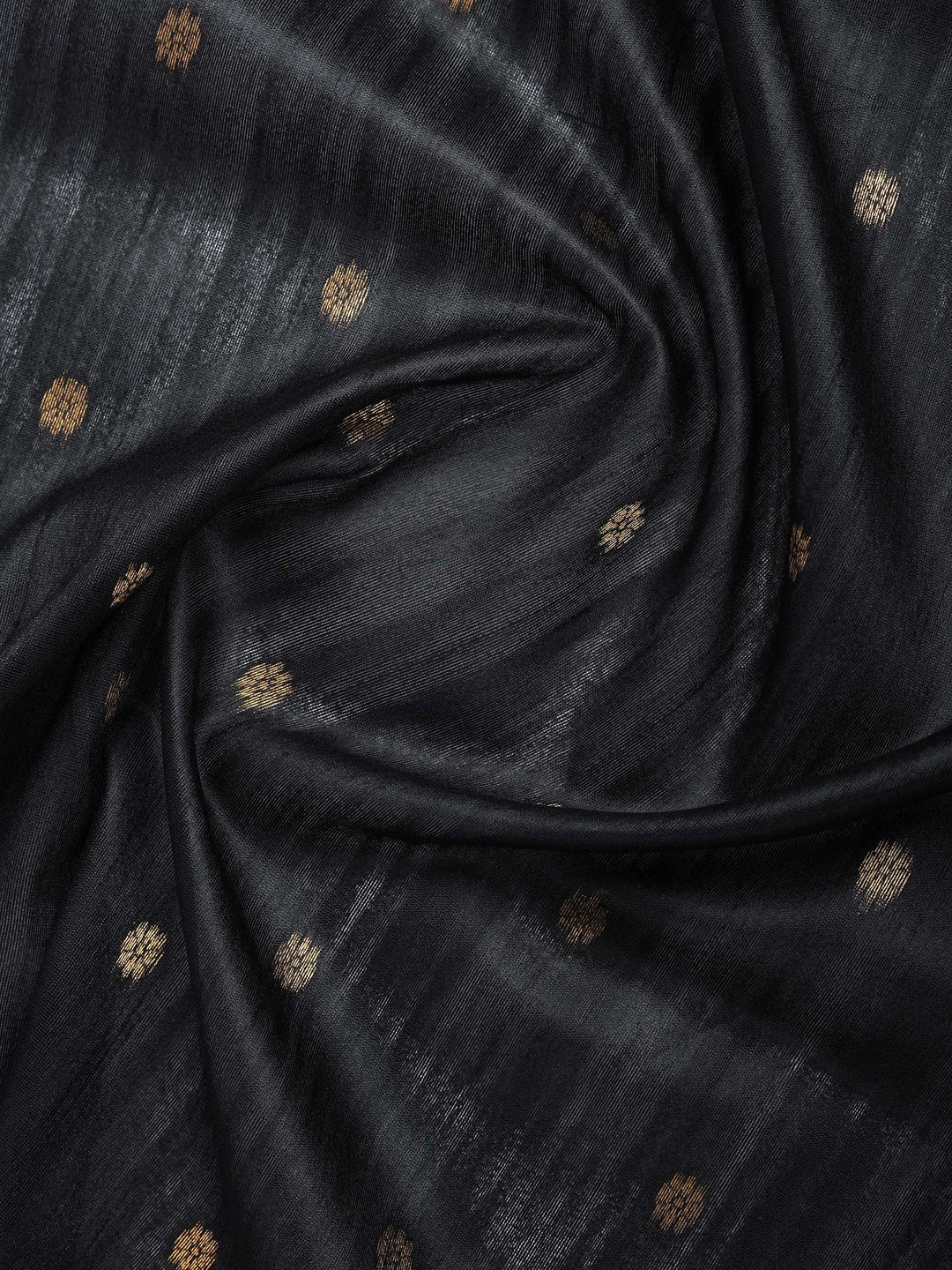 Black Tussar Printed Saree