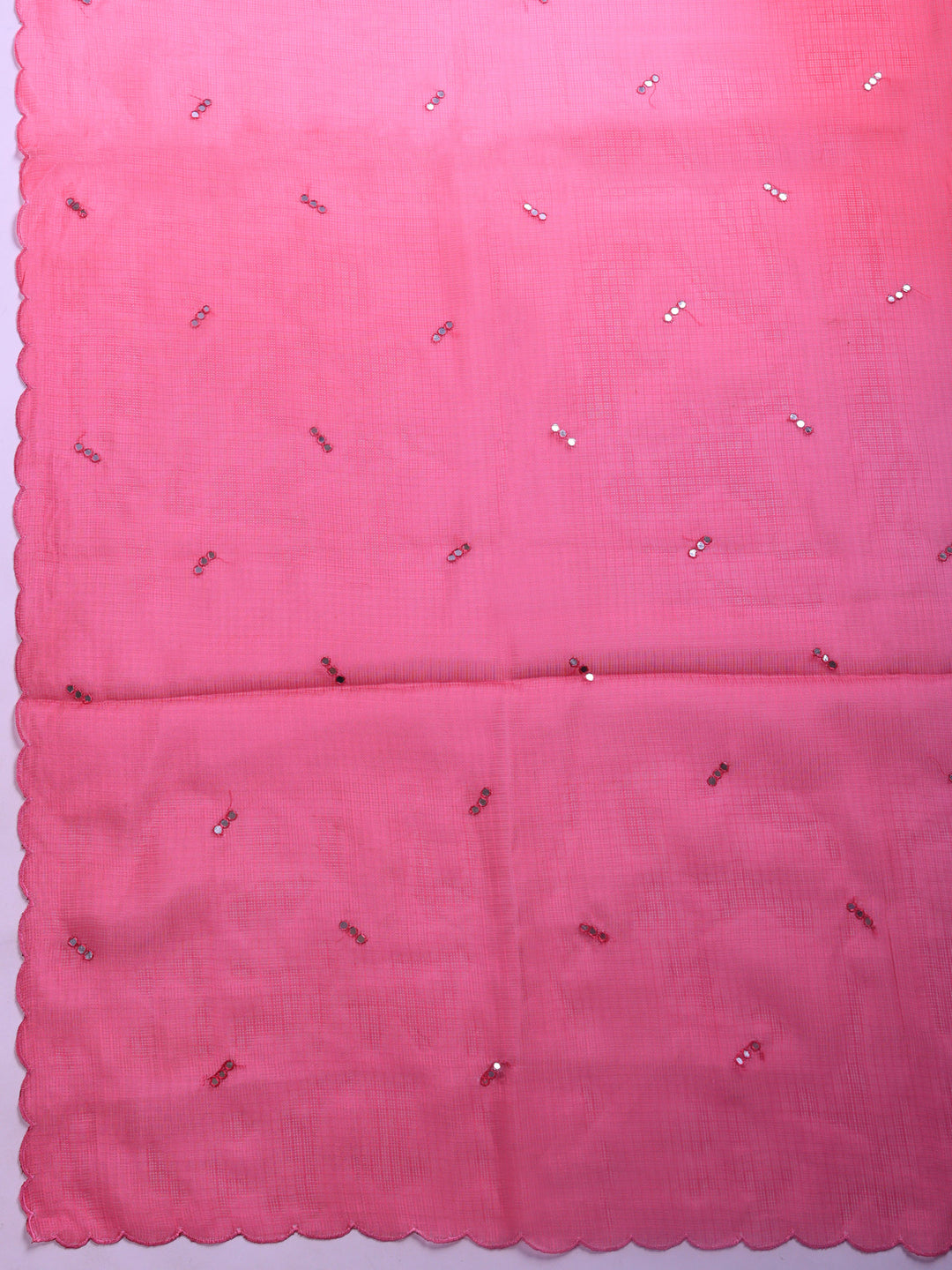 Pink Printed Cotton Blend Saree