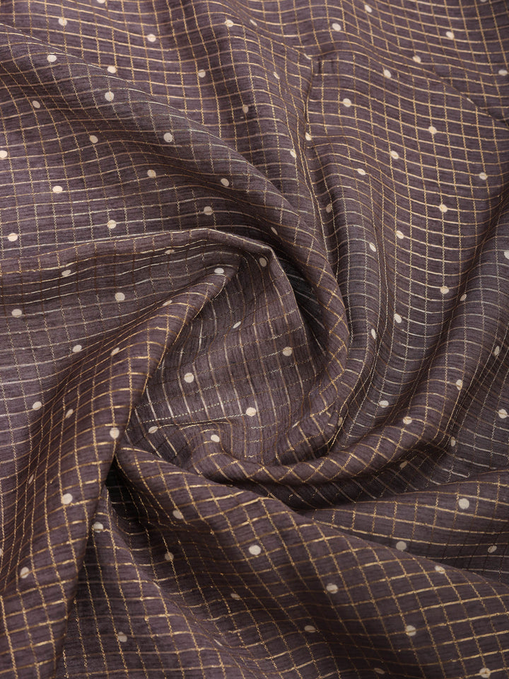 Grey Digital Print Cotton Blend Saree
