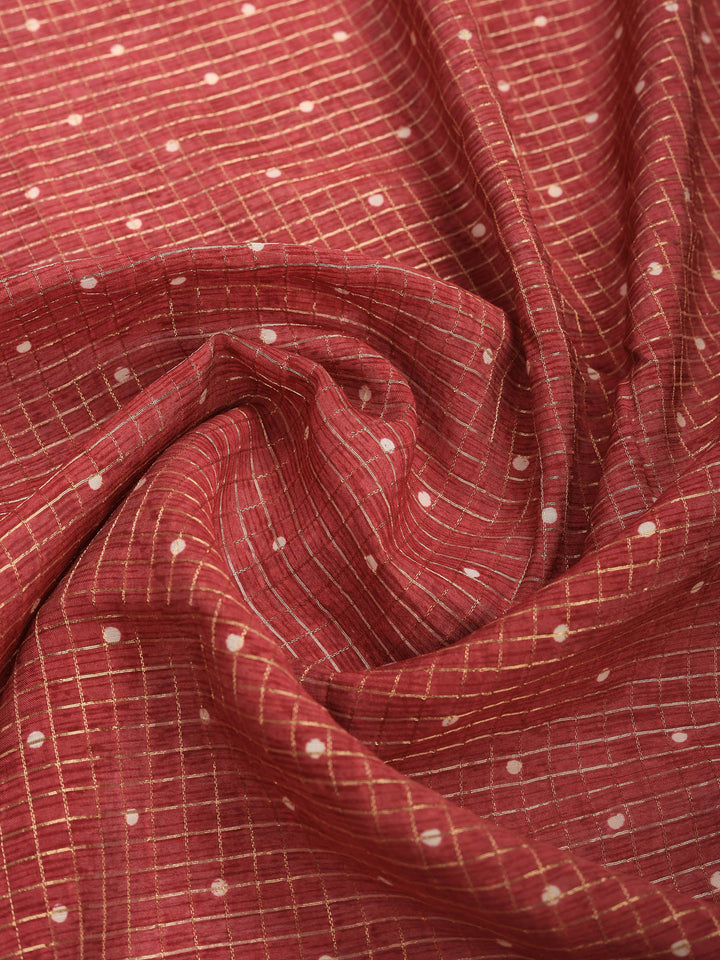Pink Digital Print Cotton Blend Saree