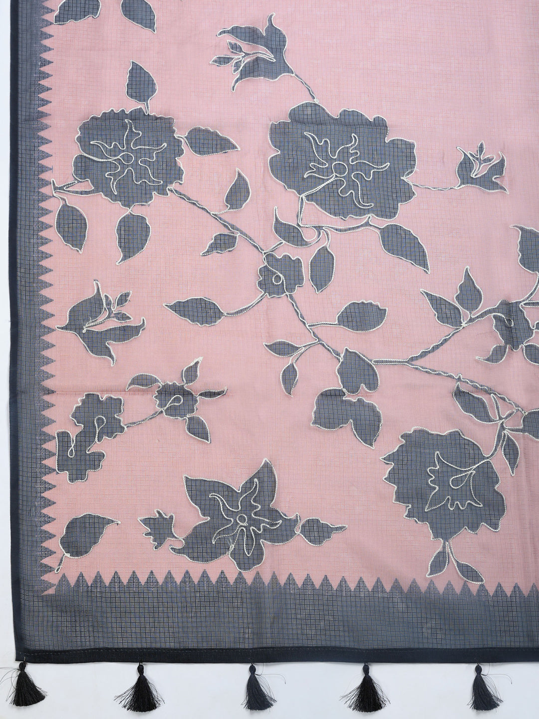 Rust Digital Print Cotton Blend Saree