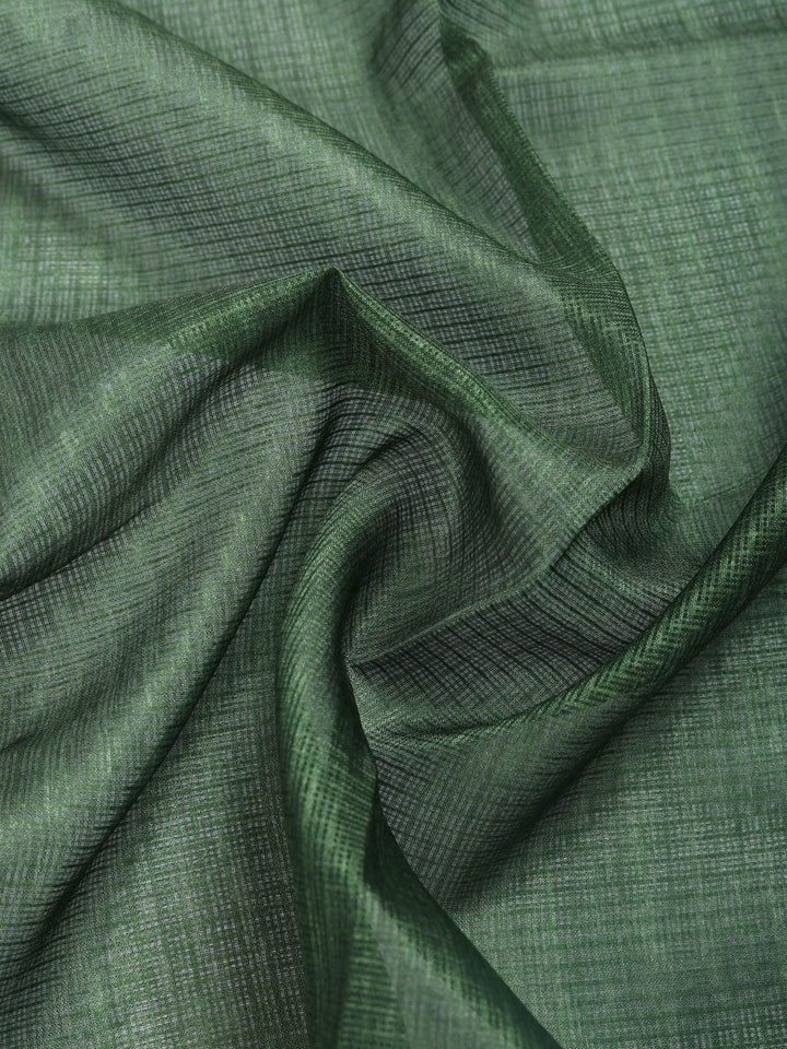 Green Digital Print Cotton Blend Saree