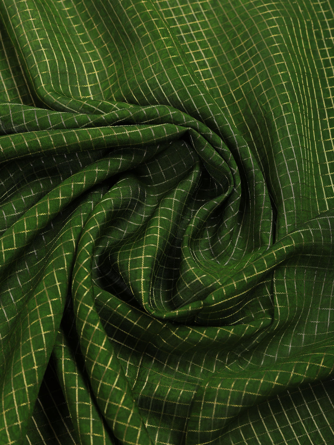 Green Digital Print Cotton Blend Saree