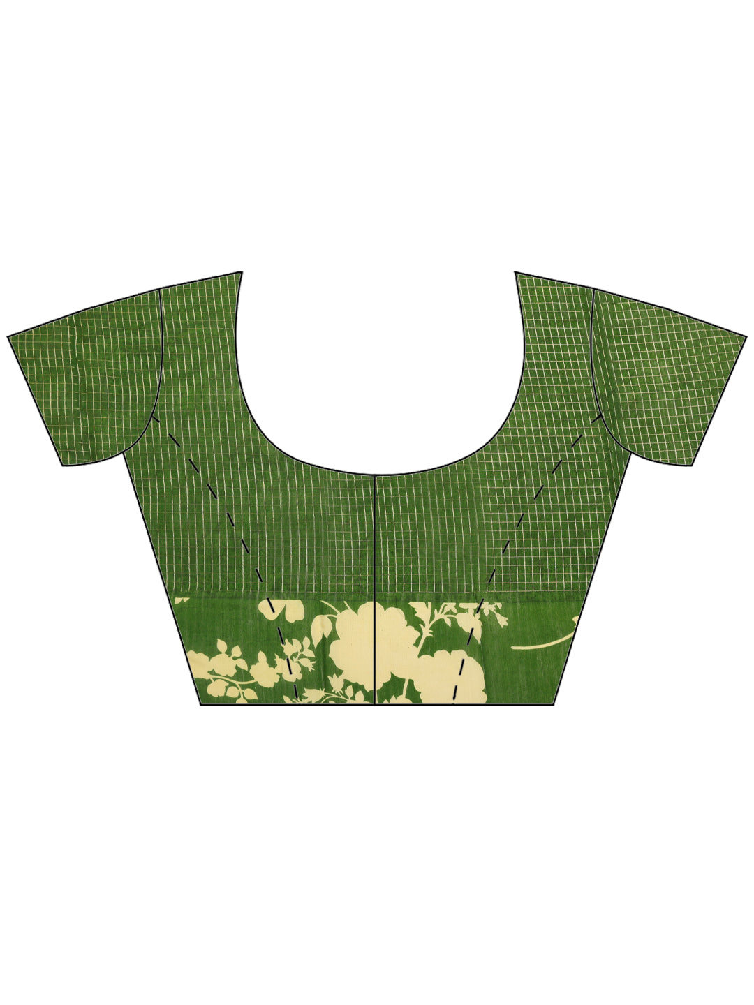 Green Digital Print Cotton Blend Saree