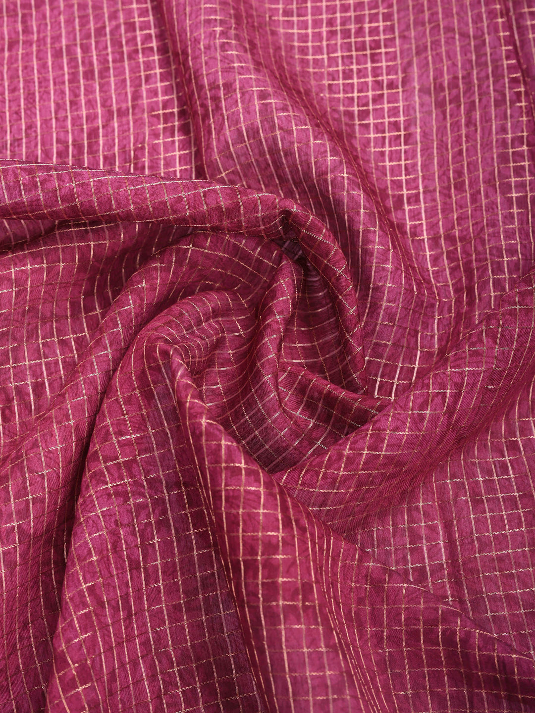 Magenta Digital Print Cotton Blend Saree
