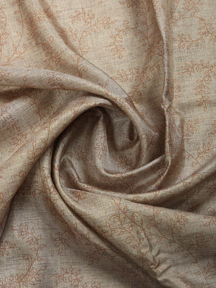 Maroon Digital Print Tussar Silk Saree