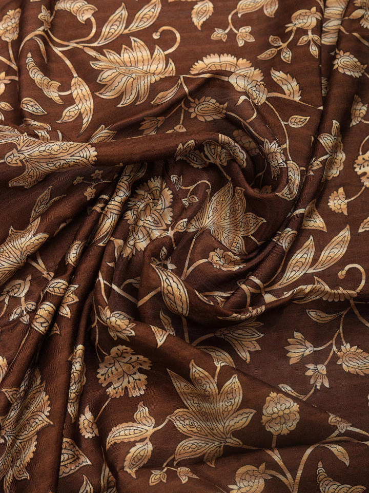 Maroon Digital Print Art Silk Saree