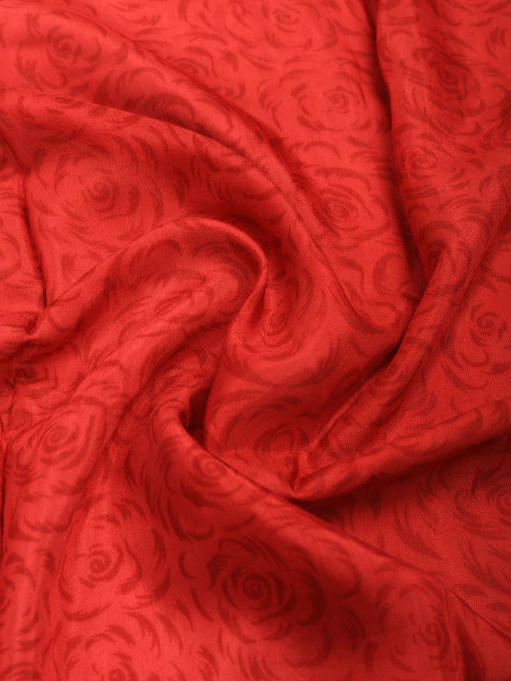 Maroon Digital Print Art Silk Saree