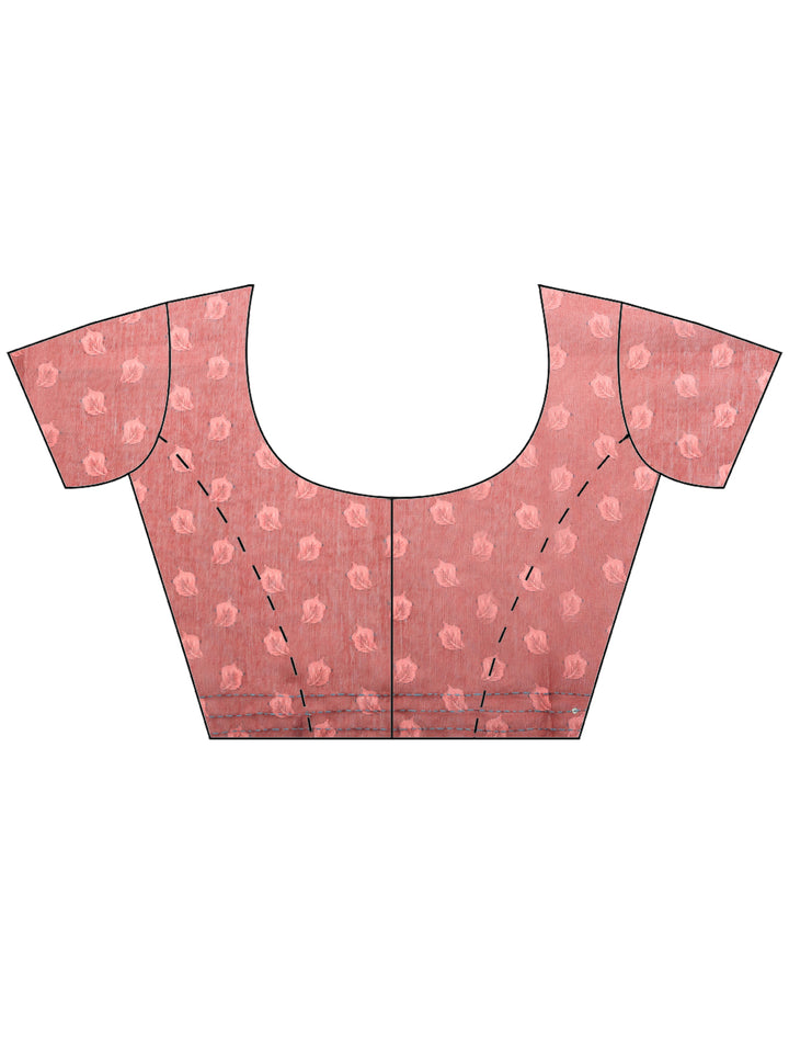 Pink Digital Print Cotton Blend Saree
