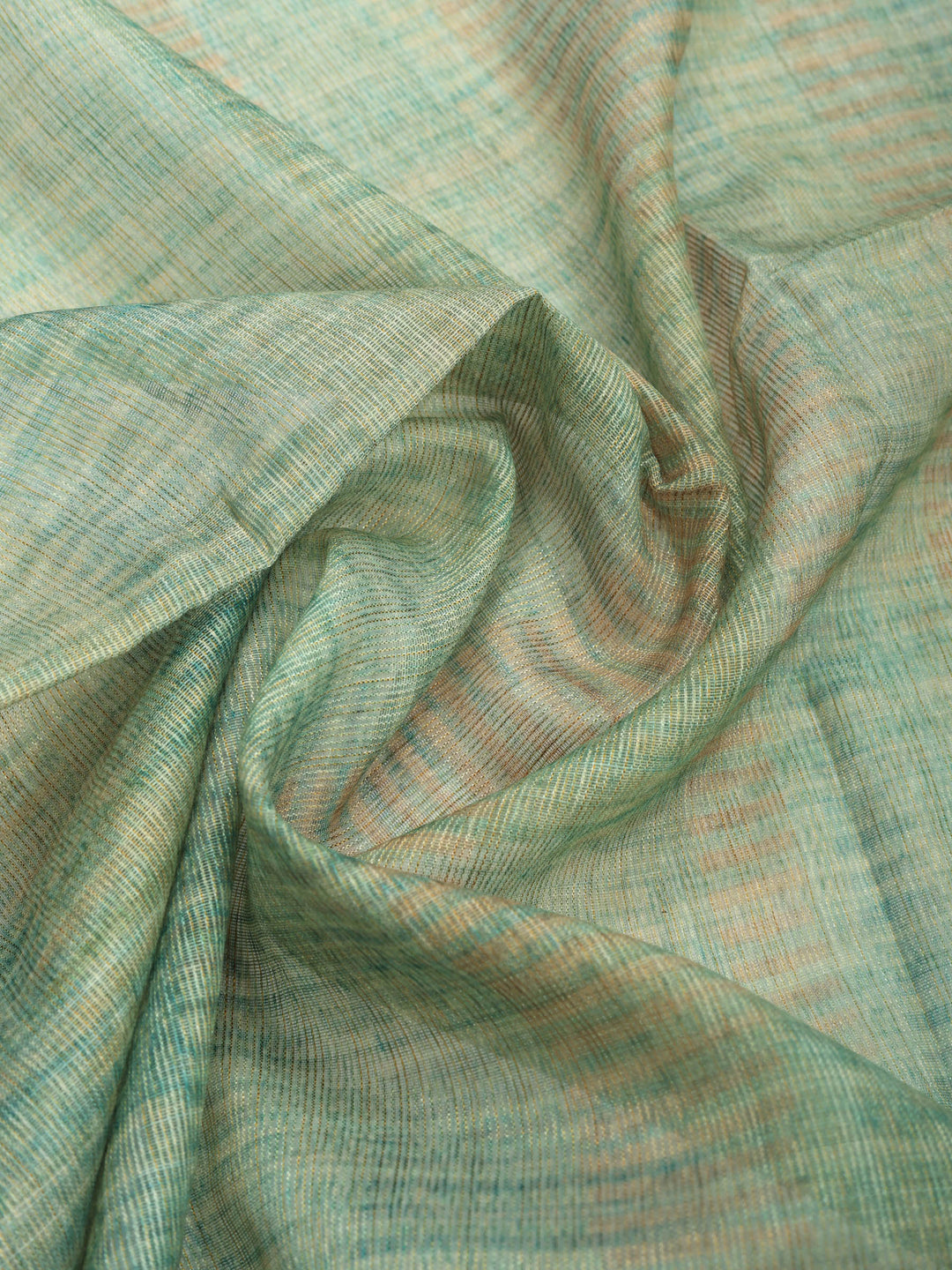 Sea Green Digital Print Cotton Blend Saree