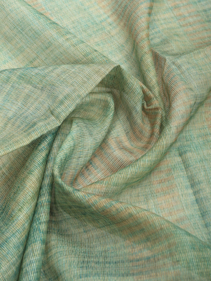 Sea Green Digital Print Cotton Blend Saree