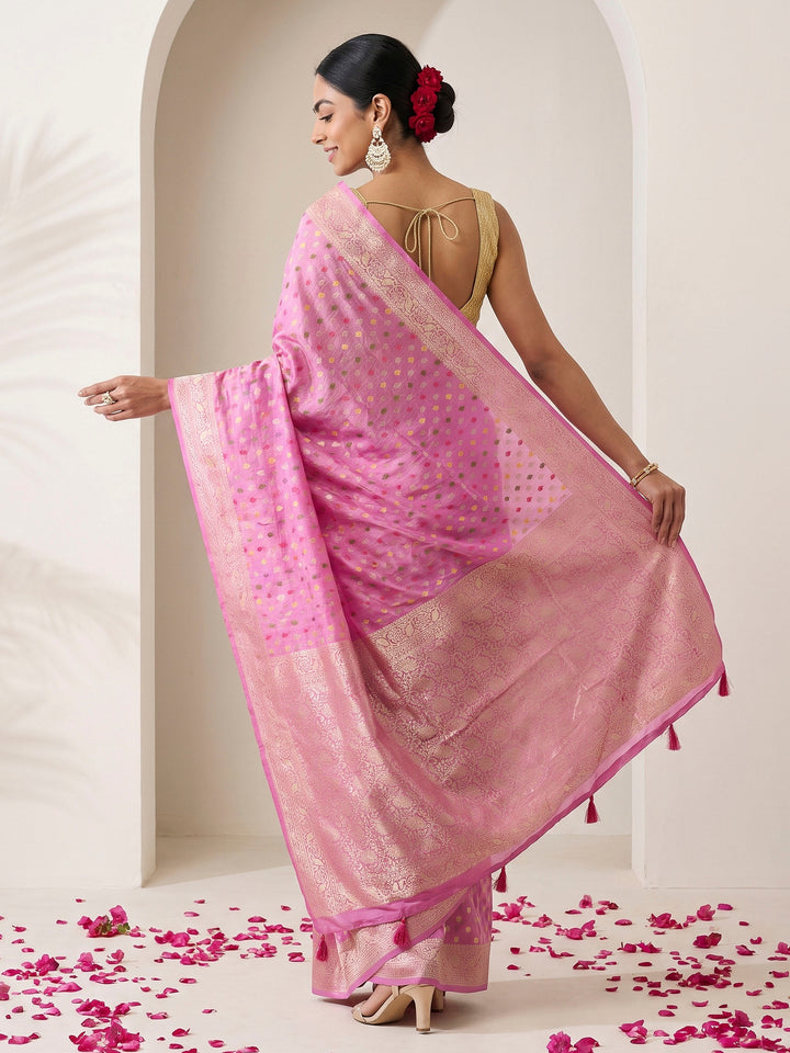 Gazari Cotton Blend Woven Saree