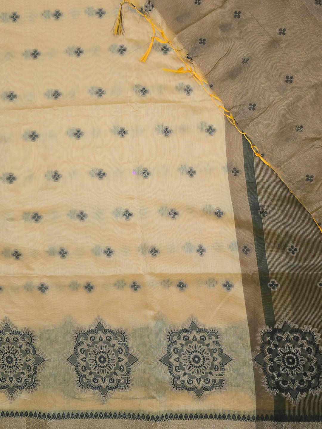 Gold Tussar Woven Saree