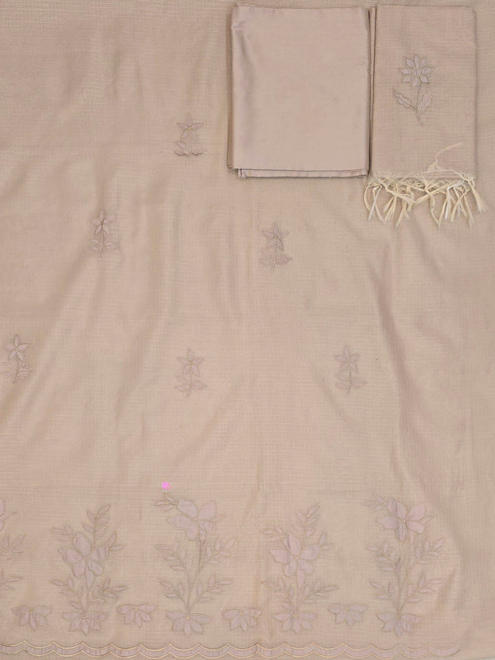 Tupe Chanderi Embroided Unstitched Dress Material