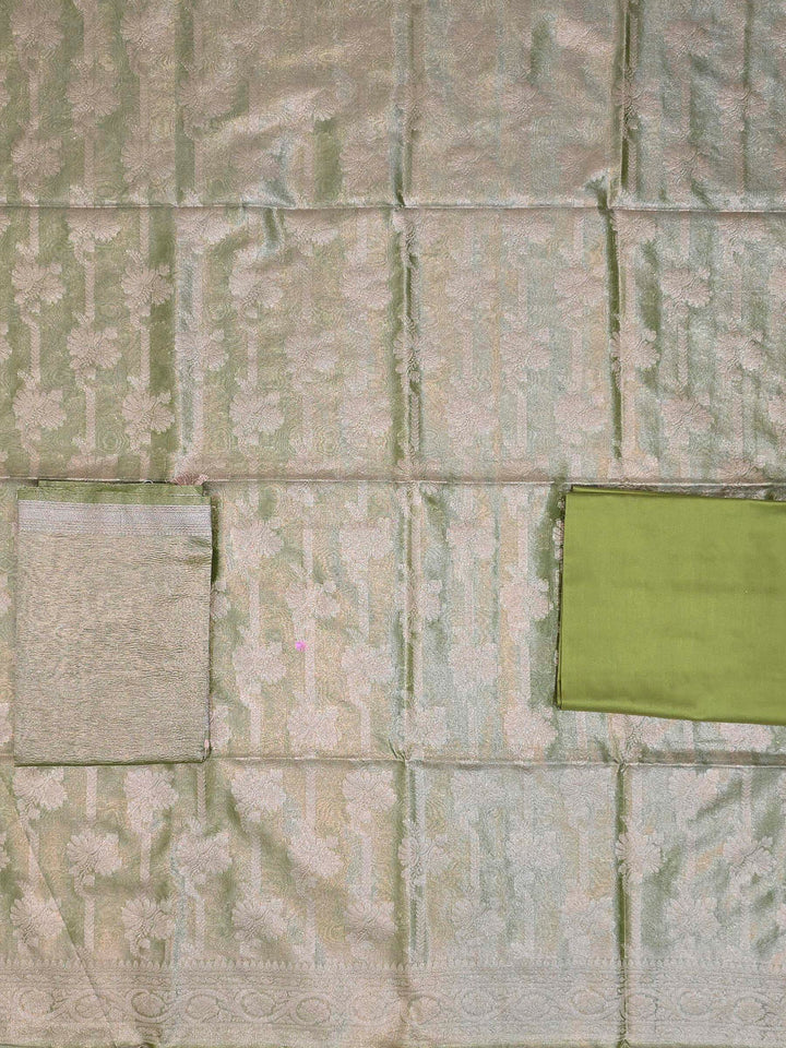Mehndi Tissue Woven Design Unstitched Dress Material