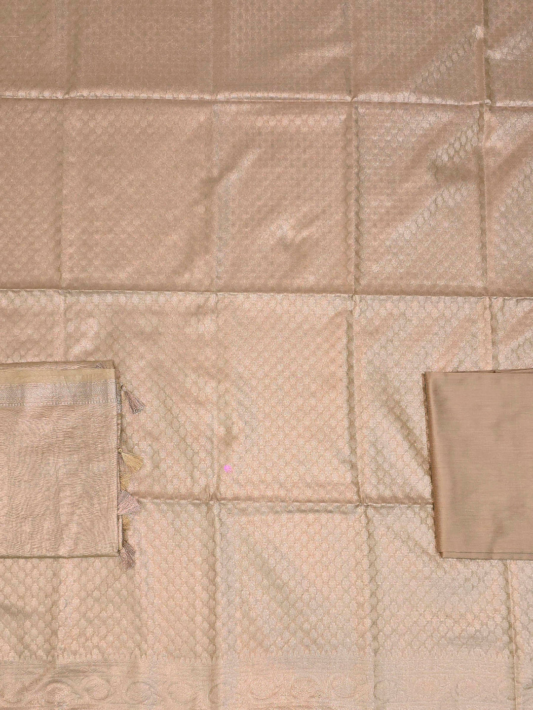 Gold Tissue Woven Design Unstitched Dress Material