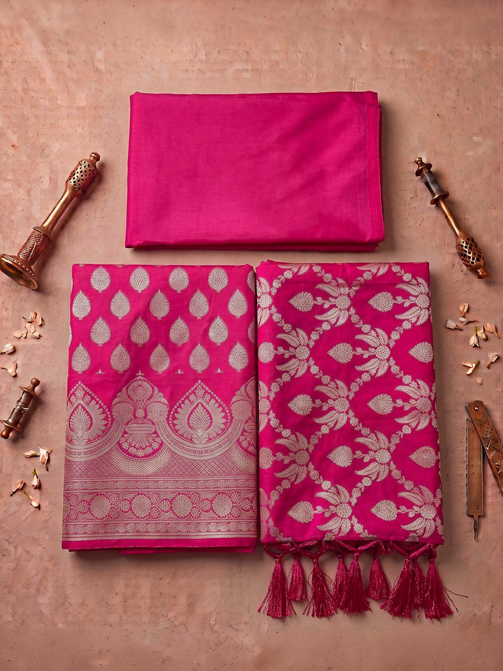 Rani Art Silk Woven Design Unstitched Dress Material
